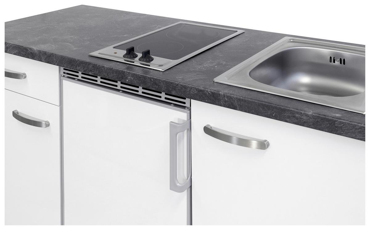 Majhna Kuhinja Z Aparati Alba, Bela - barve nerjavečega jekla/bela, Moderno, kovina/leseni material (150,5cm) - FlexWell