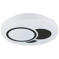 Led-wandleuchte Espartaco Schwarz/weiss - Weiss/Schwarz, Basics, Kunststoff/Metall (38,5/8cm) - Eglo