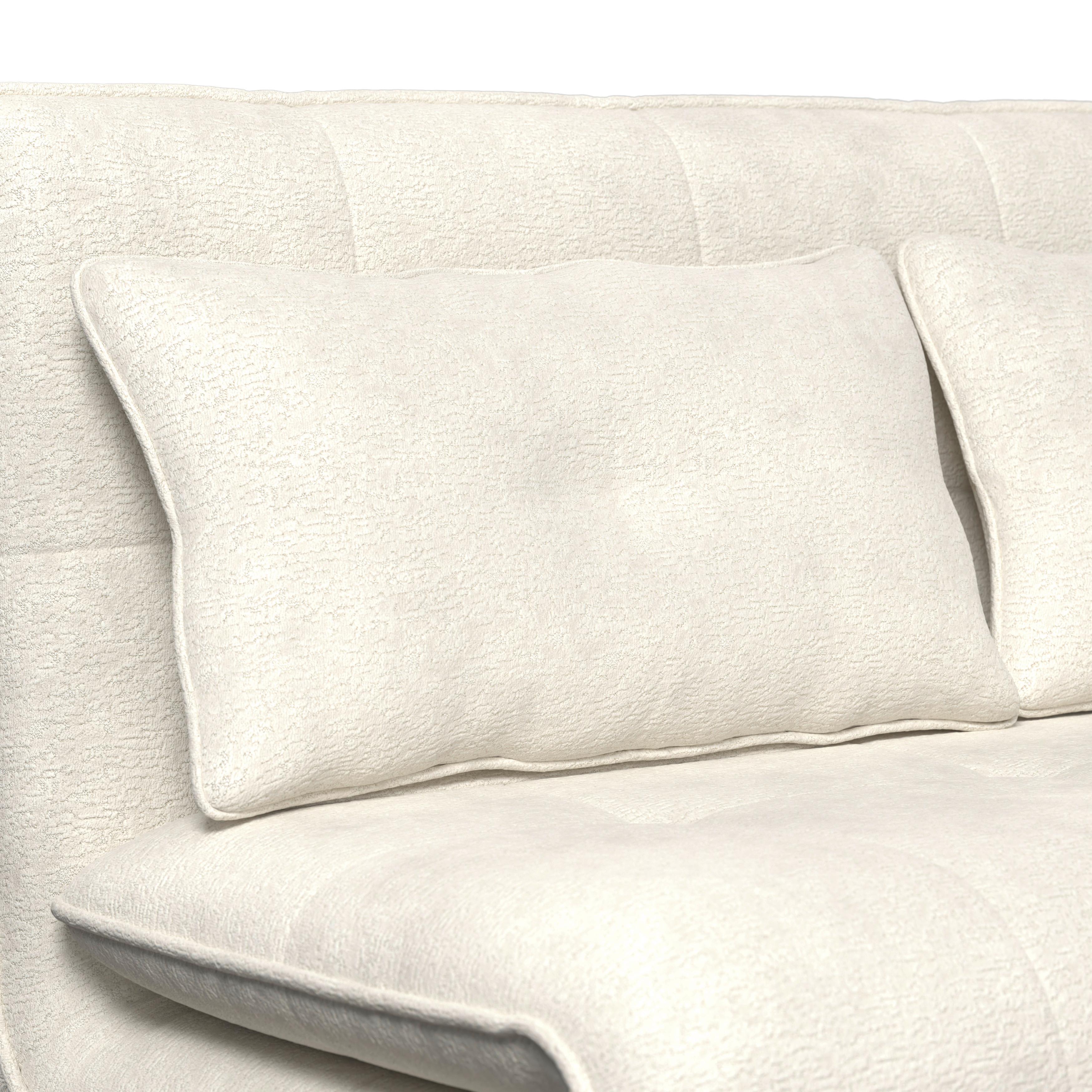 BÄDDSOFFA LUNA - vit/svart, Modern, metall/textil (143/84/81cm) - Bessagi Home