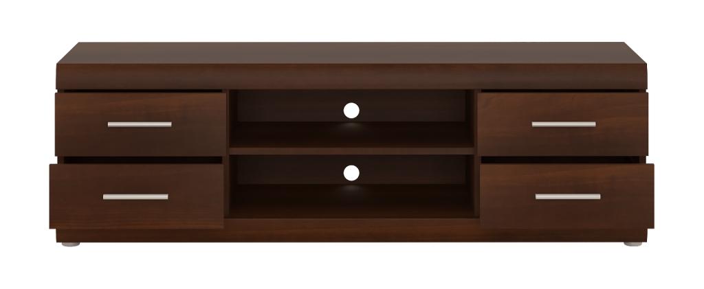 Tv-elem Imperial-D - króm/dió, Konventionell, műanyag/faalapú anyag (140/44/45cm)