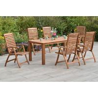 Vrtna Garnitura Paraiba, Akacija, 7-Delna - barve akacije, Konvencionalno, les - Gardenson