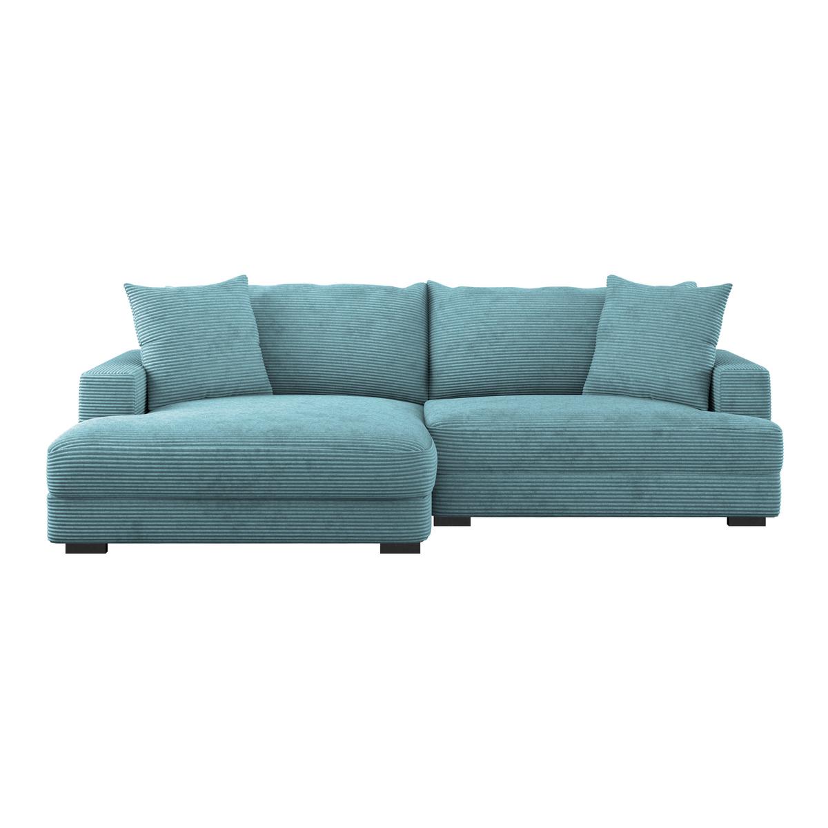 Kutna Garnitura Pelle - tirkizna/crna, Moderno, tekstil (180/265cm) - Modern Living