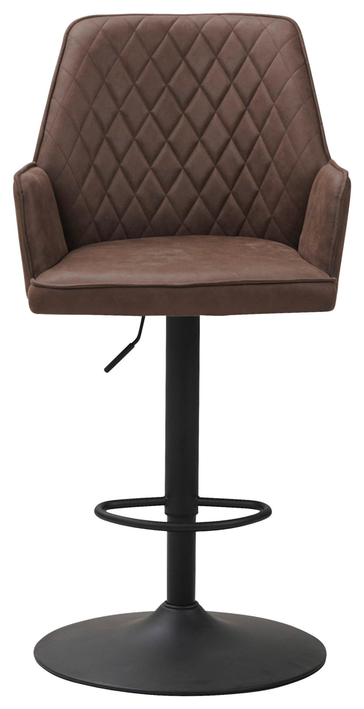 Barhocker Donny ca. 42x114 cm Taupe - Taupe/Schwarz, KONVENTIONELL, Textil/Metall (42/114/52cm) - MID.YOU