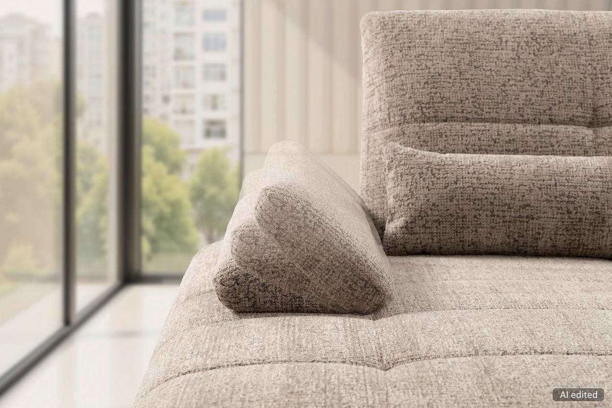 Wohnlandschaft Trendy Plus links Taupe/Beigebraun - Taupe/Beigebraun, MODERN, Textil (273/207cm) - Premium Living