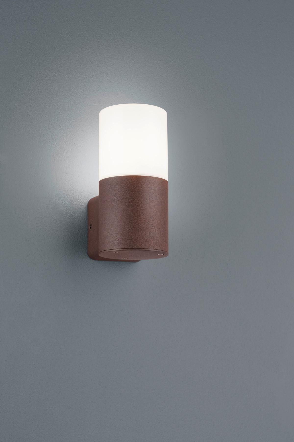 Außenwandleuchte Hoosic in Rostfarben max. 28 Watt - Rostfarben/Weiß, KONVENTIONELL, Kunststoff/Metall (8,5/17,5cm) - Trio Leuchten