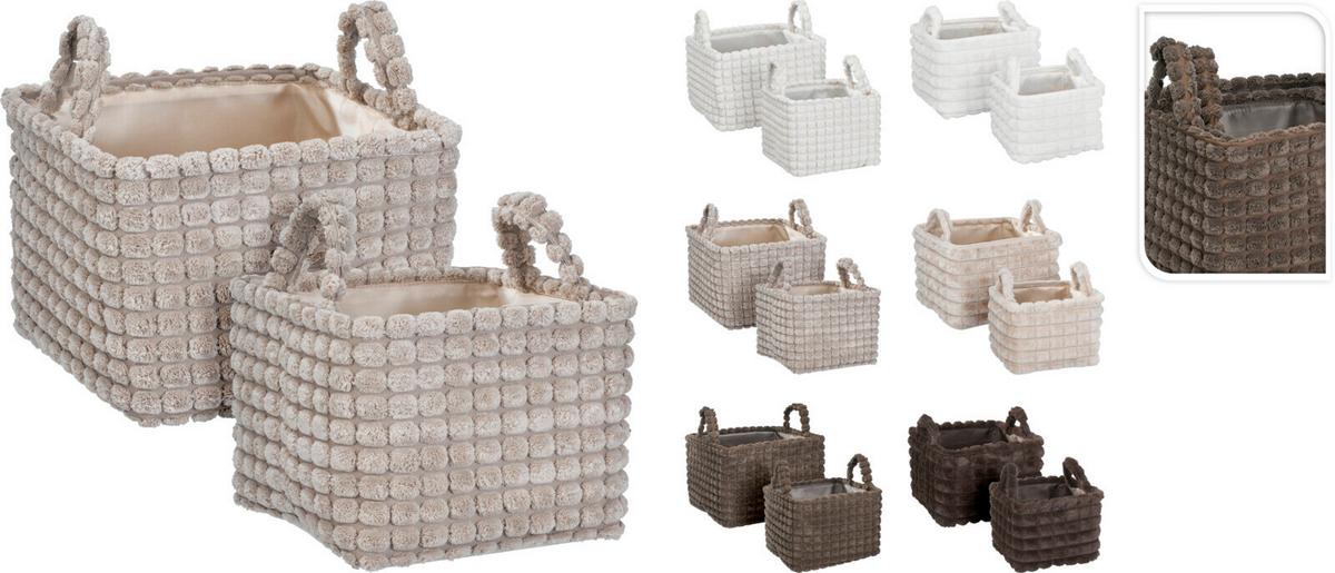 Kosárszett Velvet - többszínű, Basics, műanyag (38/26/23cm)