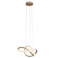 LAMPA WISZĄCA LED INDIGO - kolor złoty, Design, tworzywo sztuczne/metal (55cm) - Dieter Knoll