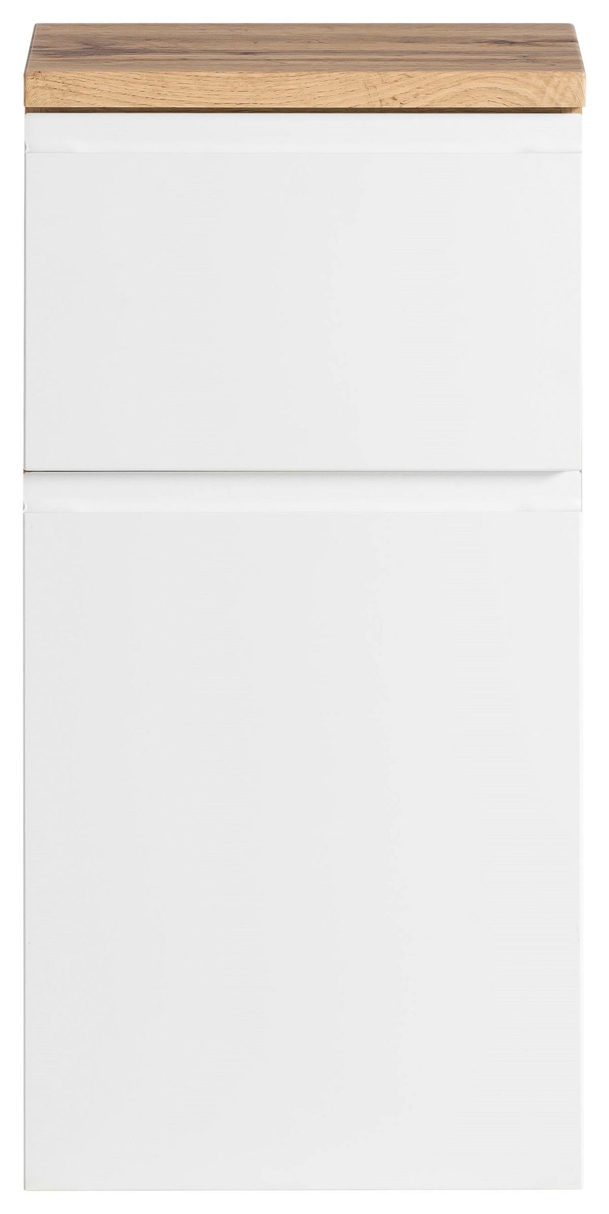 Hängeschrank Varese ca. 40x79 cm Weiß/Eiche - Eiche Wotan/Weiß, MODERN, Holzwerkstoff (40/79/35cm) - Held