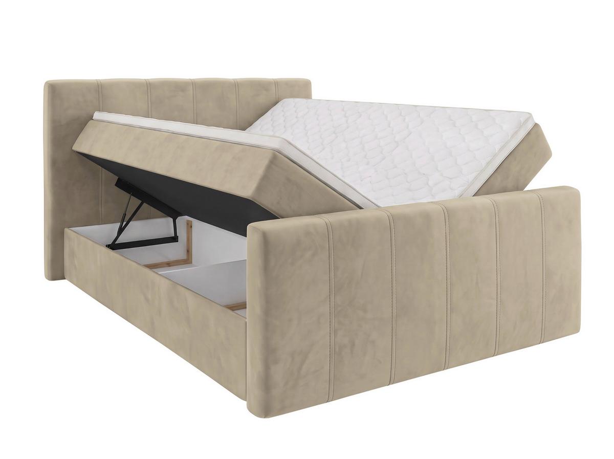 Boxbett Dana Plus Beige ca.140x200cm - Beige/Schwarz, Kunststoff/Textil (140/200cm) - Based
