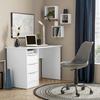 BUREAU STUDENT -BASED- - Wit/Chroomkleuren, Konventionell, Houtcomposiet/Metaal (120/76/55cm) - Based