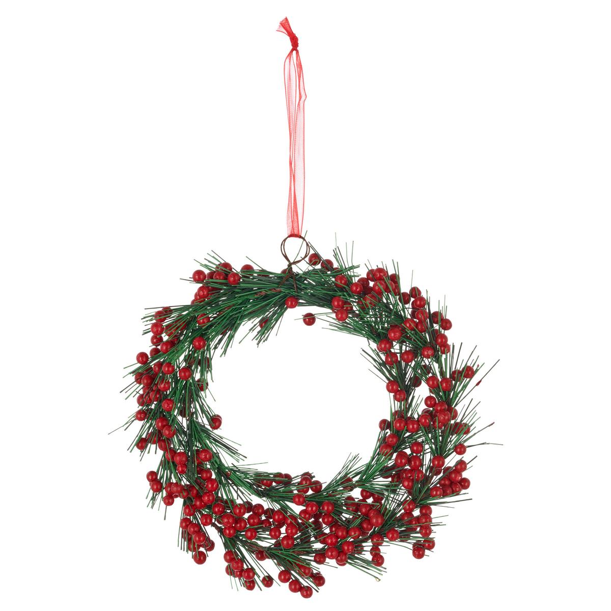 Venček Za Vrata Beerenkränzchen I - rdeča/zelena, Basics, umetna masa (17cm) - Mömax