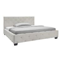 Kárpitozott Ágykeret Lina - taupe, Modern, textil/fa (180/200cm) - Bessagi Home