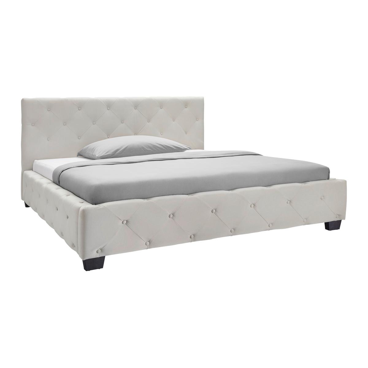 Kárpitozott Ágykeret Lina - taupe, Modern, textil/fa (180/200cm) - Bessagi Home