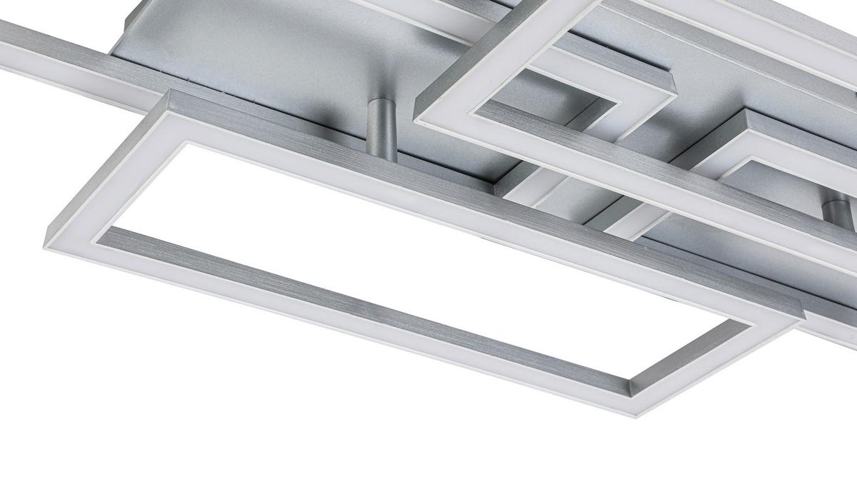 LED Mennyezeti Lámpa Mega - nikkelszínű/ezüstszínű, Modern, műanyag/fém (72/28,4/8cm) - Mömax