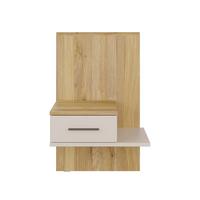 Noćni Ormarić Bellevue - siva/boje hrasta, Konvencionalno, drvni materijal/plastika (57,3/95,5/47,4cm) - Modern Living