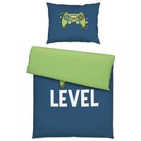 Ifjúsági Ágyneműhuzat Level - kék/zöld, textil (140/200cm) - Modern Living
