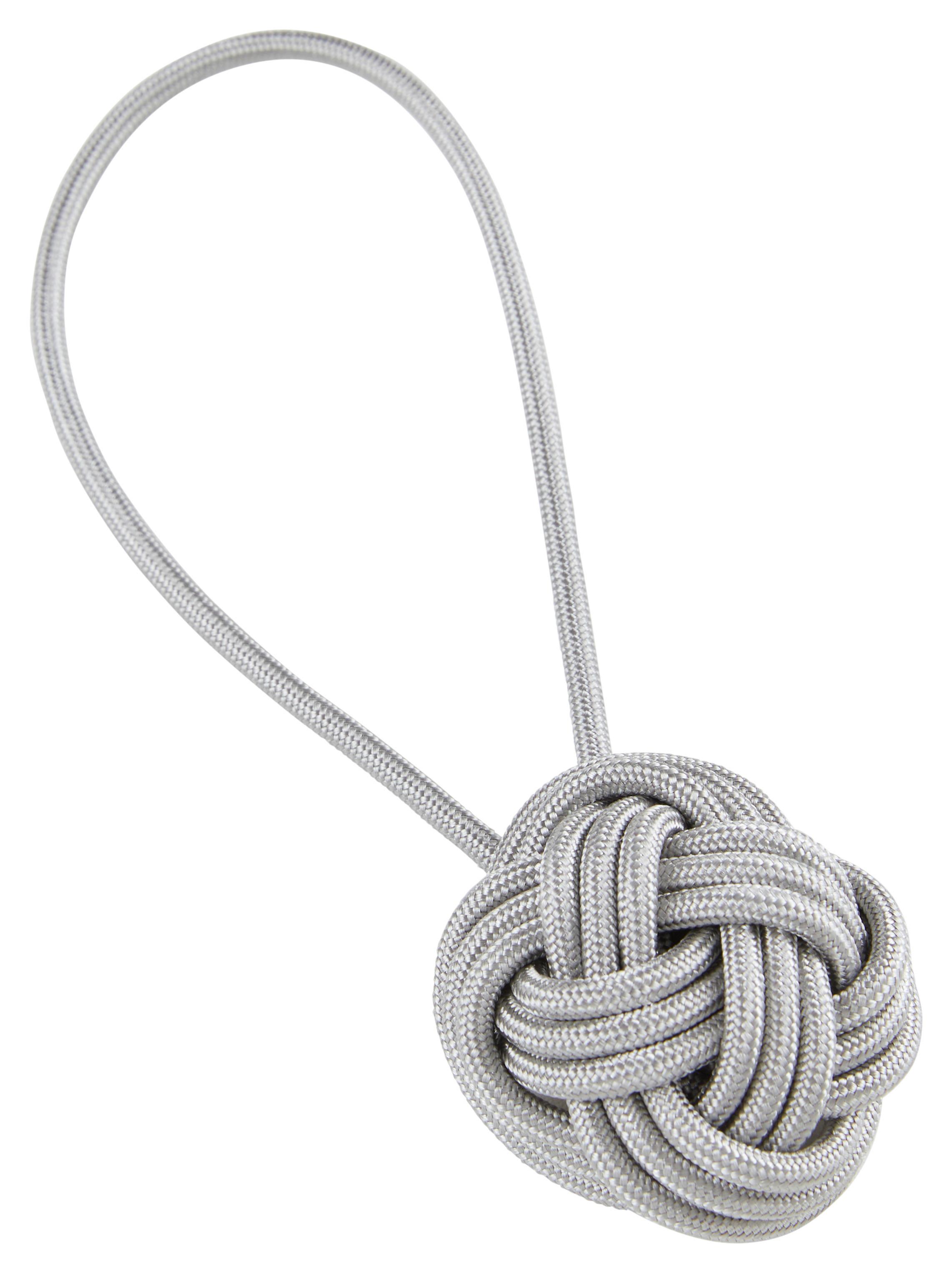 Raffhalter Knoten in Grau - Grau, Textil (5cm) - Modern Living