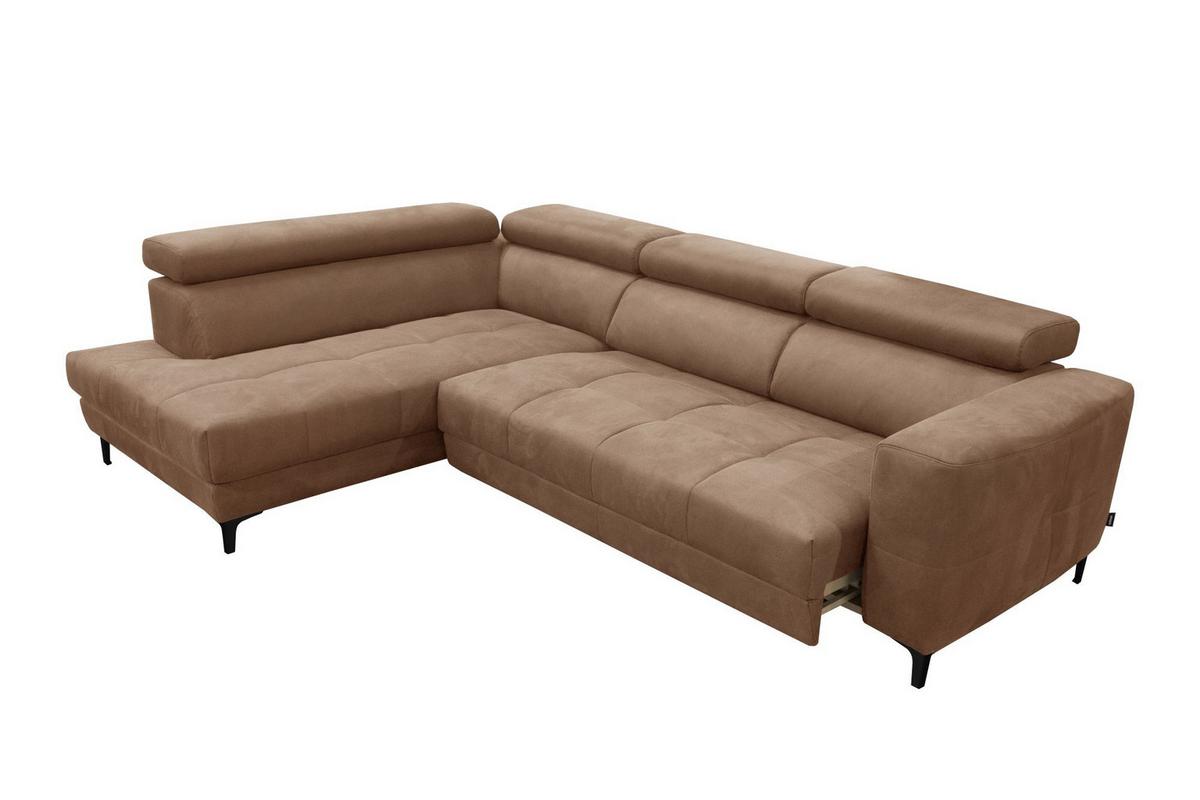 Kutna Garnitura Emma - smeđa/crna, Moderno, tekstil (210/83-102/301cm) - Modern Living