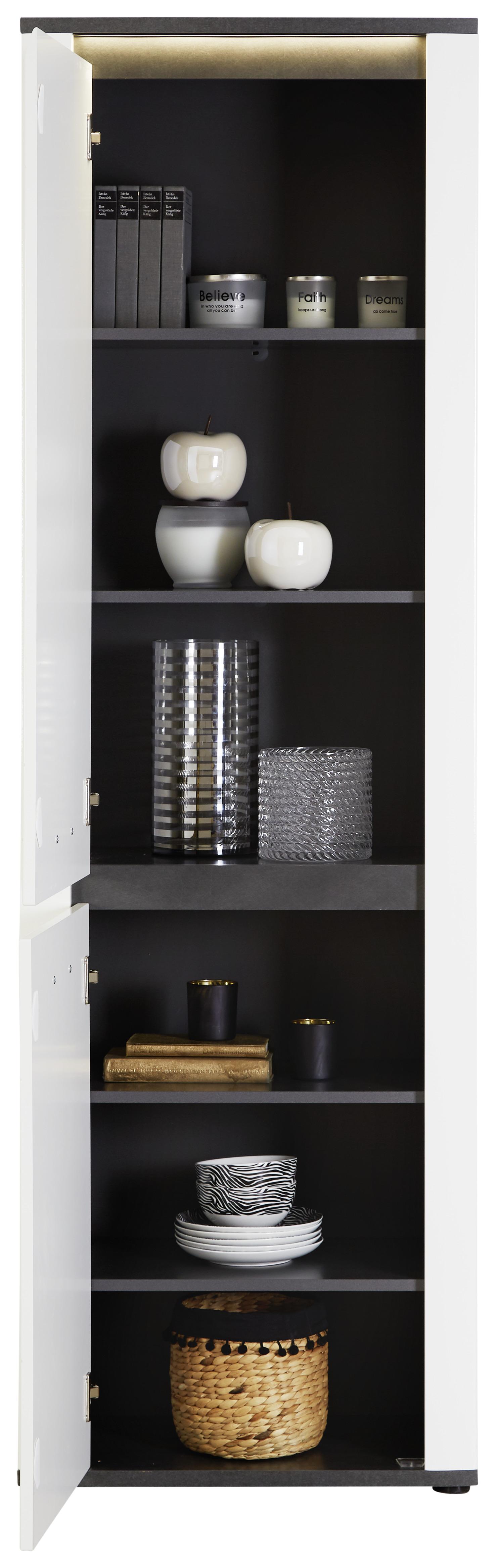 Omara Alassio - barve kroma/bela, Moderno, kovina/leseni material (61,7cm) - Premium Living