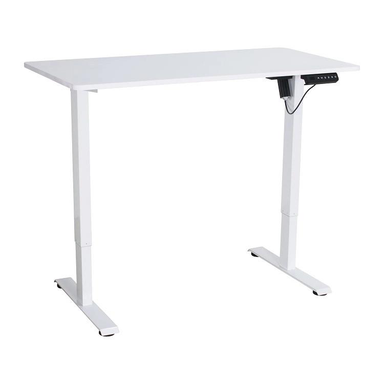 Schreibtisch Emil II Weiß - Weiß, MODERN, Holzwerkstoff/Metall (120/72-118/60cm) - Mömax