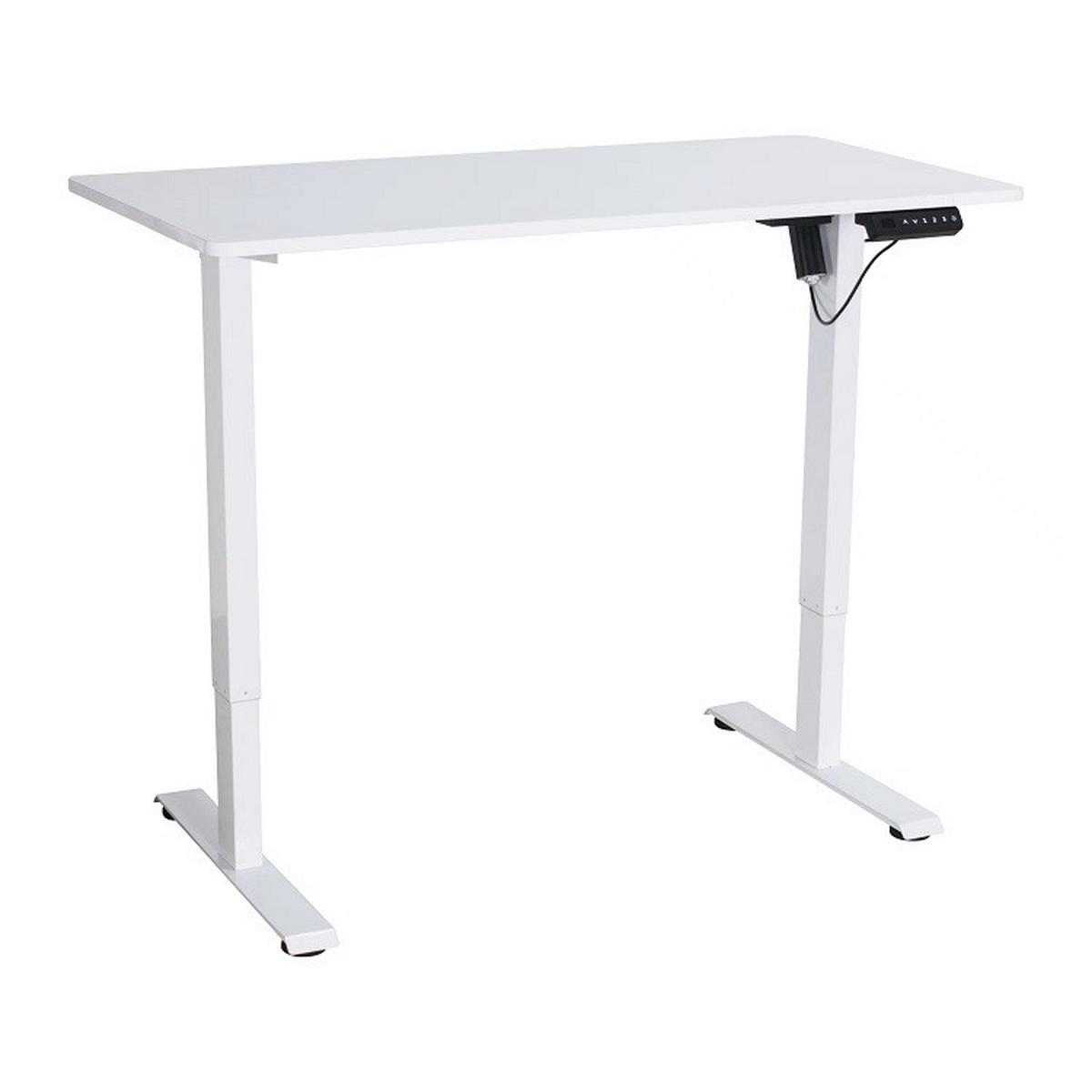 Dvižna Pisalna Miza Emil 2, Bela, 120x60 - bela, Moderno, kovina/leseni material (120/72-118/60cm) - Mömax