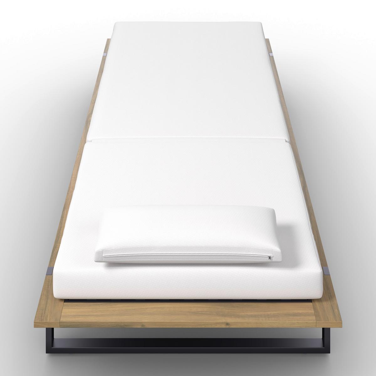 Șezlong Eva - crem/negru, Modern, lemn/metal (220/90/95cm) - Bessagi Garden