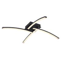 LAMPA SUFITOWA LED ALOIS *SBX* - przejrzysty/czarny, Basics, tworzywo sztuczne/metal (69/69/10,5cm) - Xora