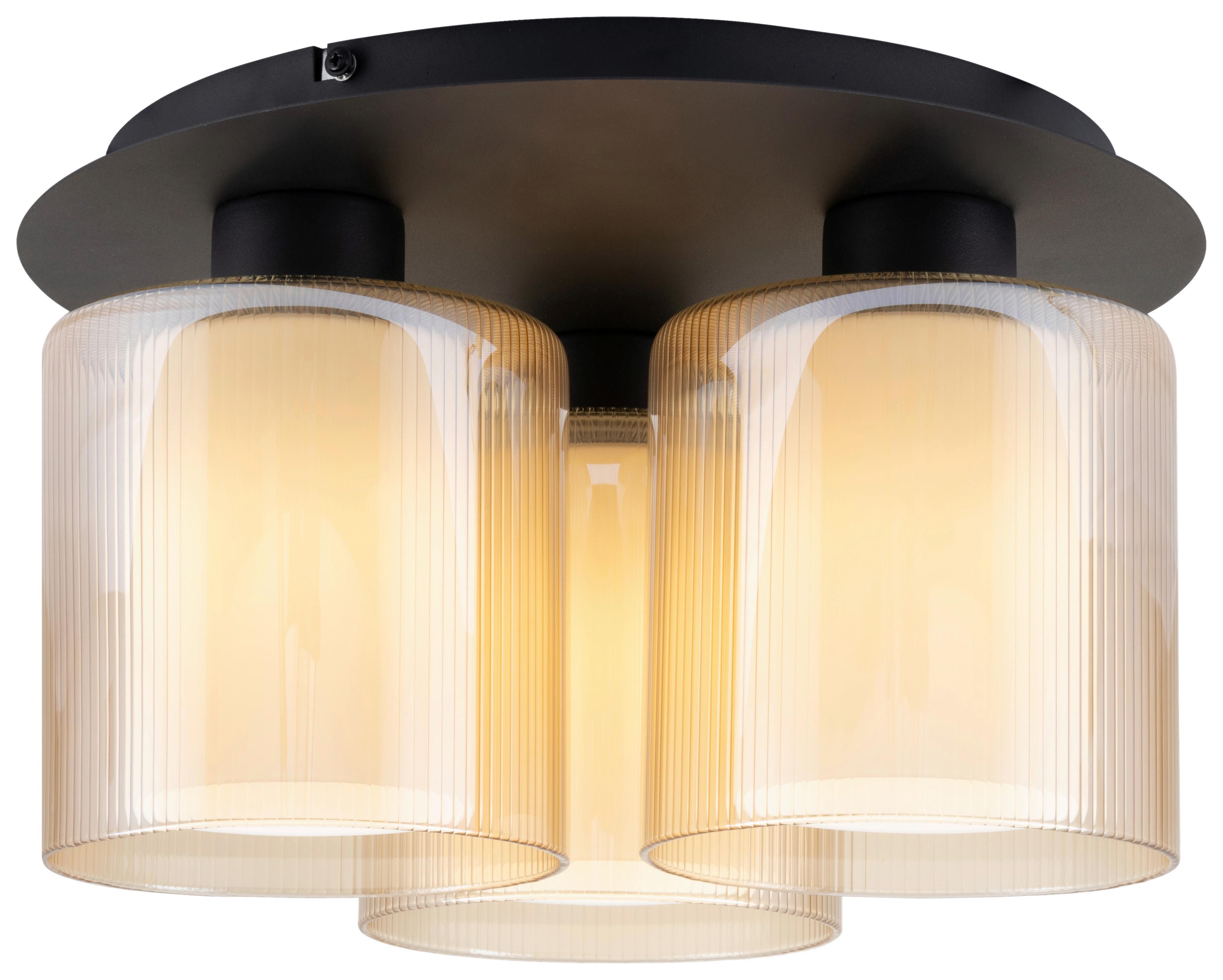 LAMPA SUFITOWA DALIHA - kolor bursztynowy, Design, metal/szkło (35/21cm) - Collet's Monde