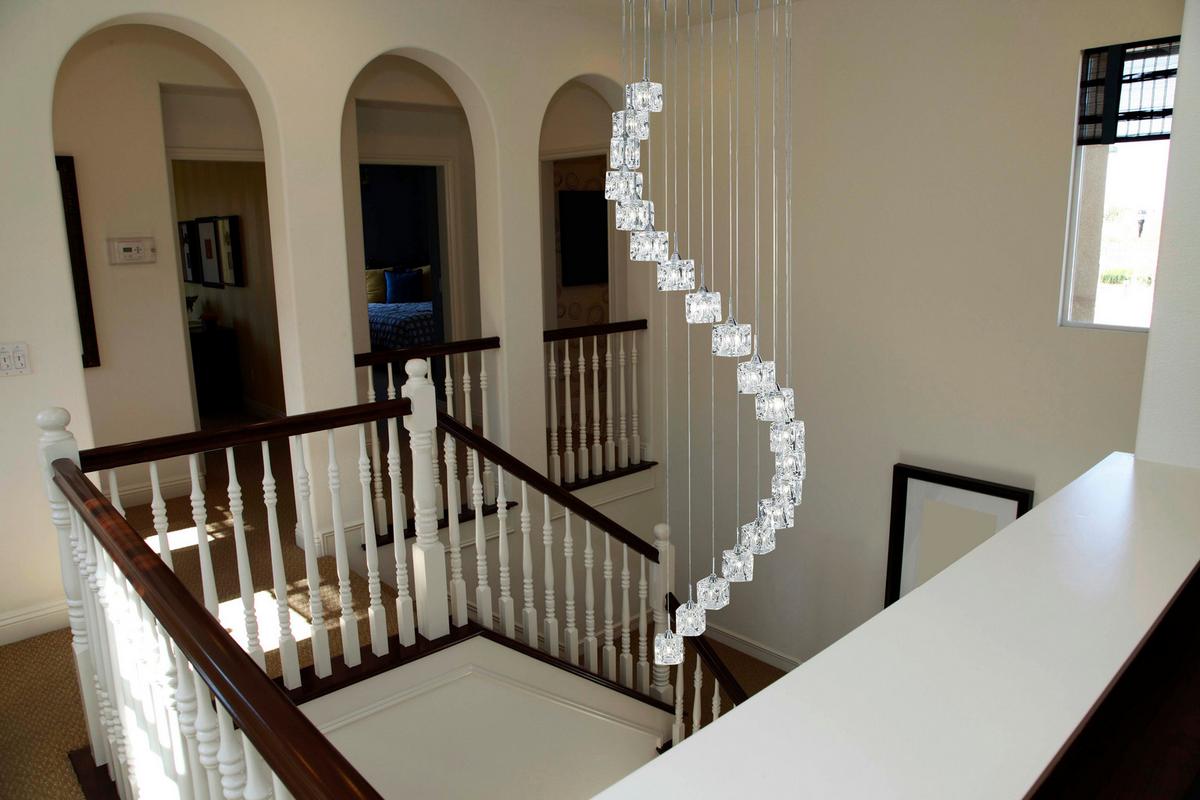 LED Függőlámpa Ice Cube LED 6720-20-LED - krómszínű, Design, üveg/fém (45/45/180cm)