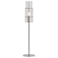 Tischleuchte Tubo Silberfarben max. 40 Watt - Transparent/Silberfarben, Basics, Glas/Metall (13/13/65cm) - Markslöjd
