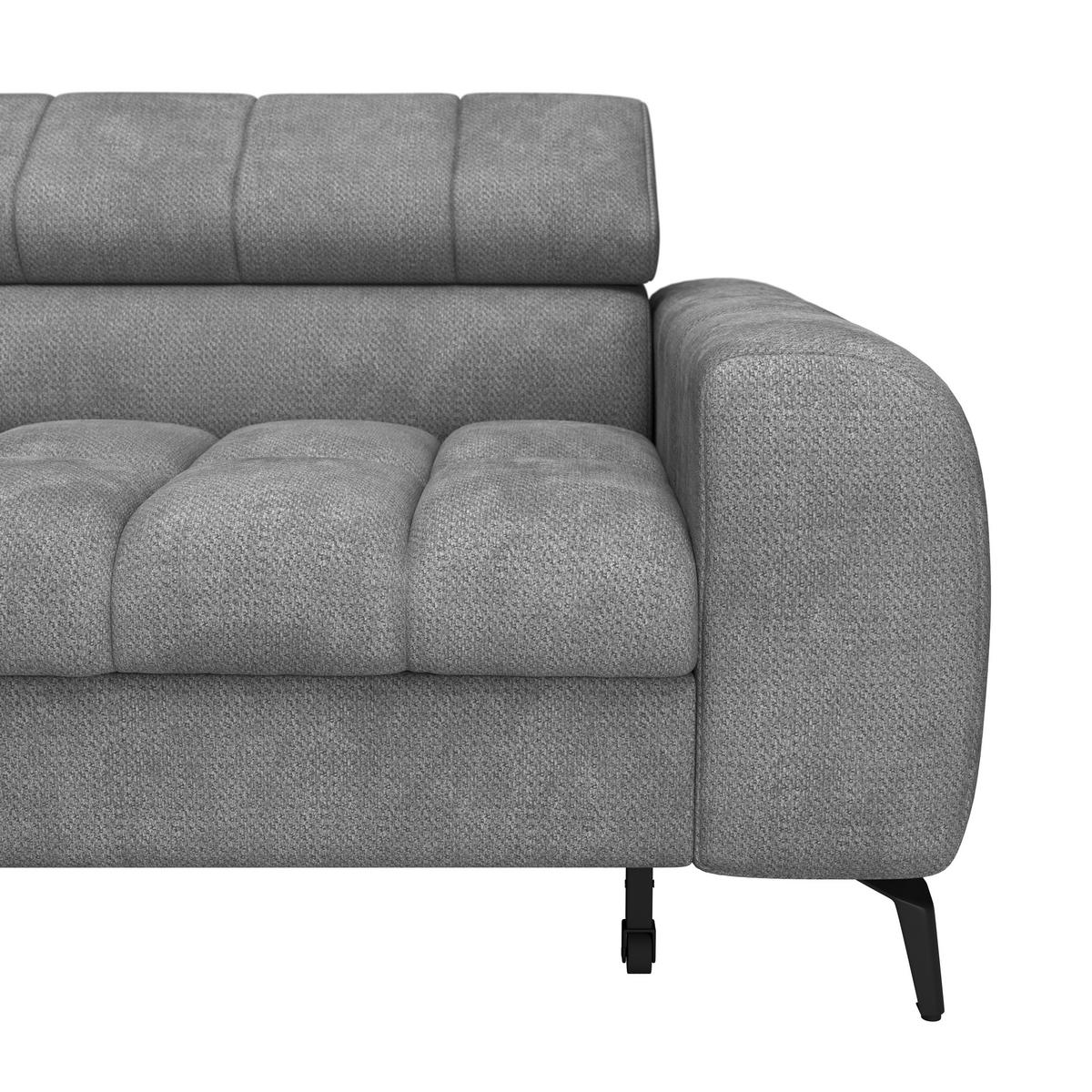 Kutna Garnitura Volf - siva/svijetlo siva, Trend, tekstil/metal (203/261cm)