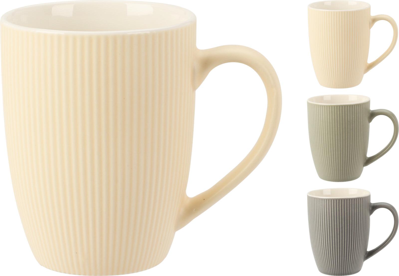 Ceașcă Matt Stripe, cca. 330 ml - Modern, ceramică (8,2/10,3cm)