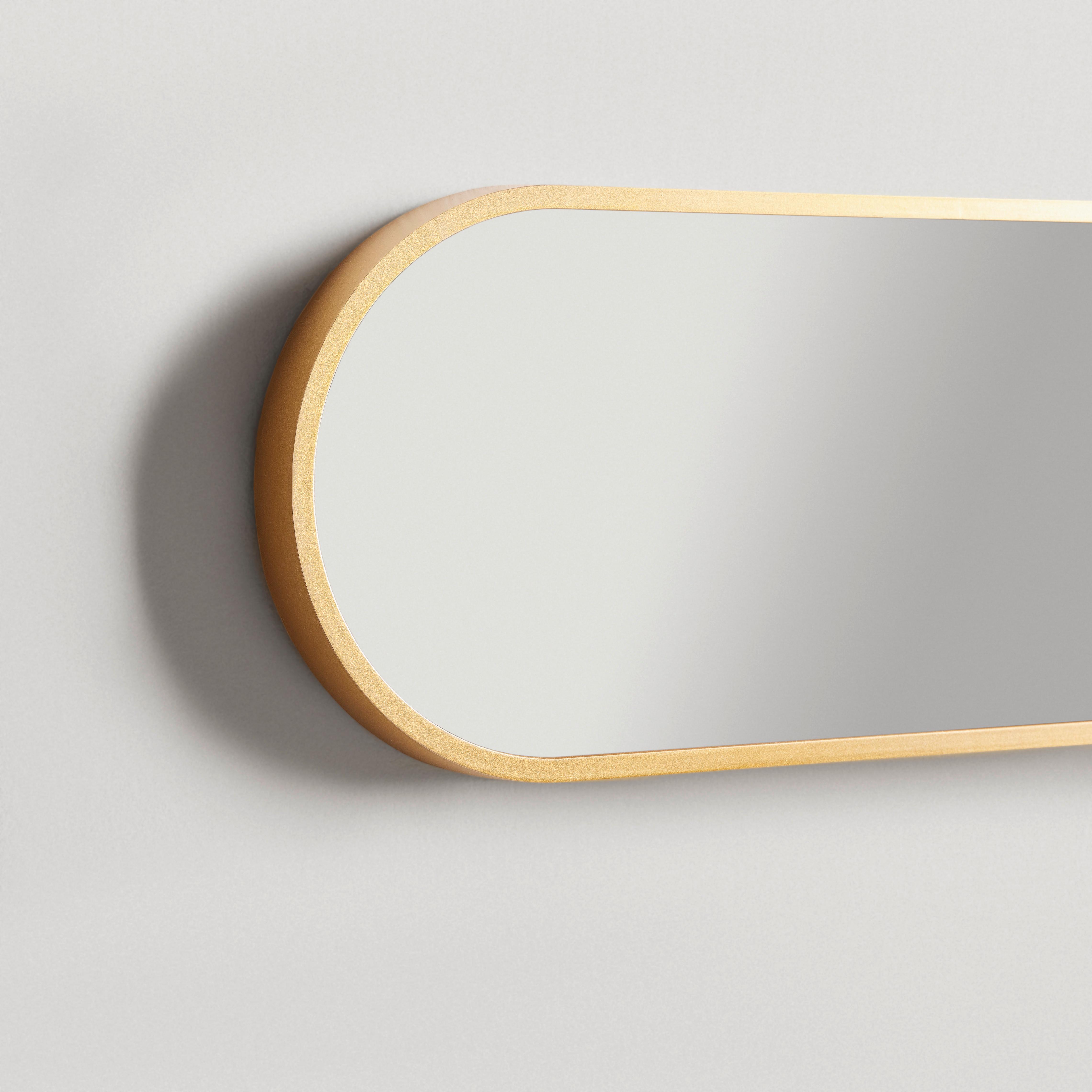 SPEGEL MONI GOLD -SB- - guldfärgad, Modern, glas/plast (20/101/2,5cm) - Mömax