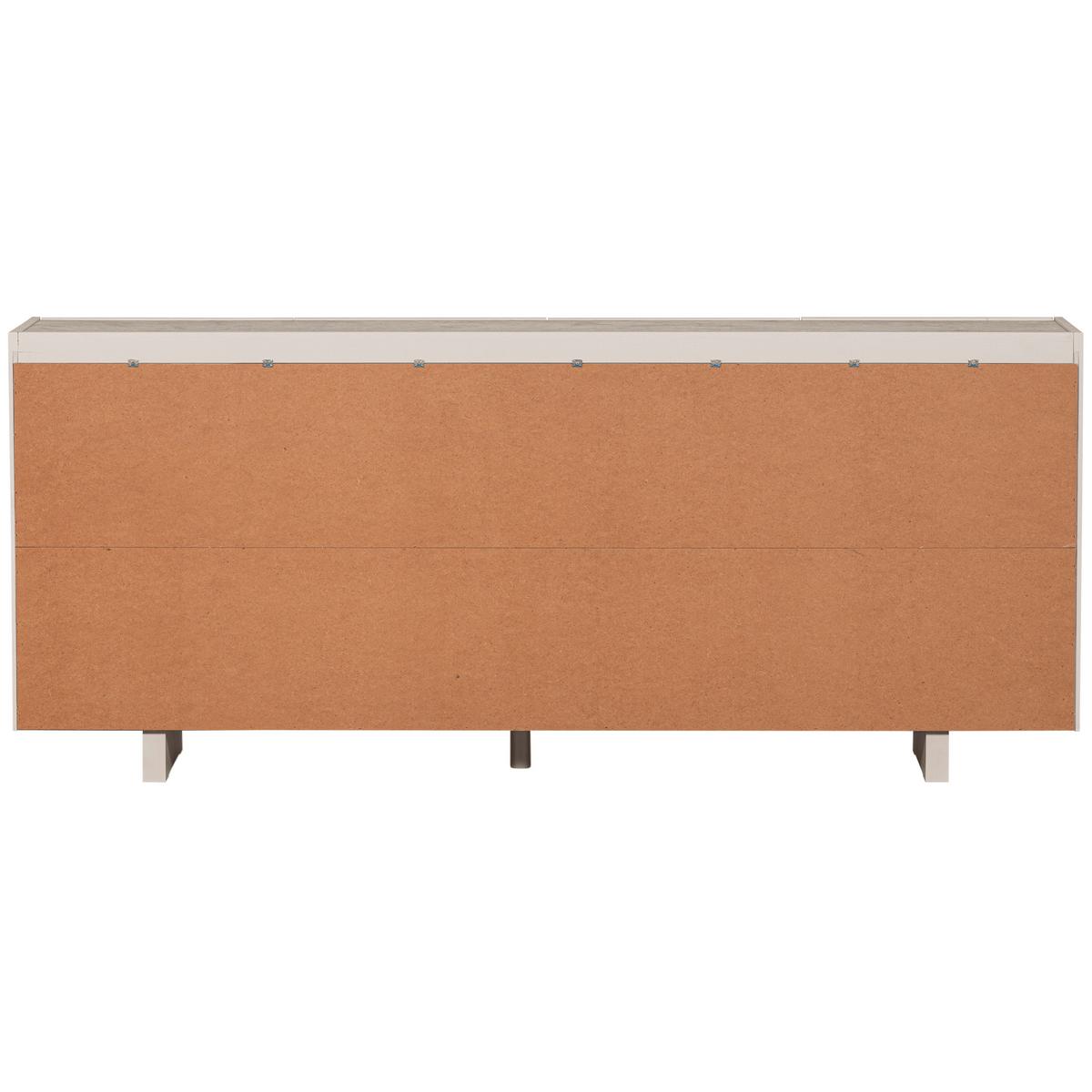 Sideboard Basu Grauweiß B: 200 cm - Grauweiß, Design, Holz (200/85/46cm) - Livetastic