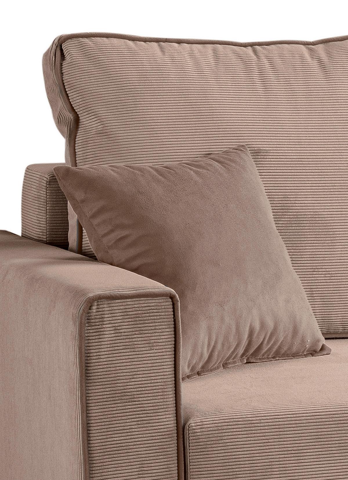 Ecksofa Marti Altrosa mit Schlaffunktion - Altrosa/Schwarz, Basics, Holz/Textil (230/148cm) - MID.YOU