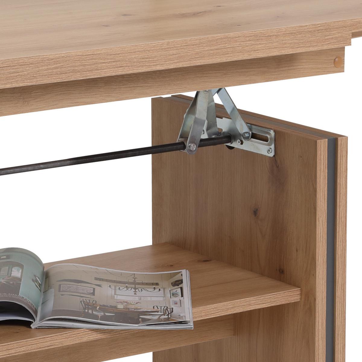 Couchtisch Hilmar ca. 165x67 cm Eichefarbe - Eichefarben, MODERN, Holzwerkstoff (110-165/67/56-66cm) - MID.YOU