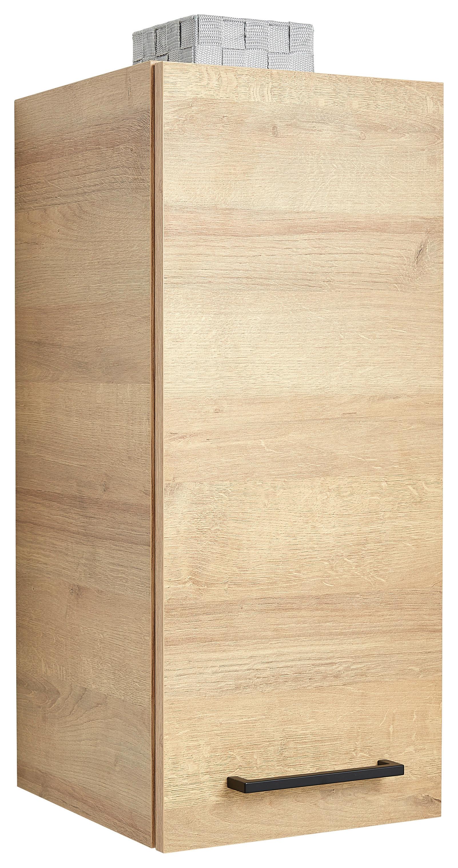 Gornji Element Za Kupaonicu Bavelli - boje hrasta/crna, Moderno, staklo/drvni materijal (30/70/32,5cm) - Pelipal