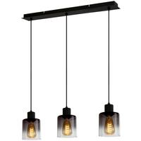 Hängeleuchte In Schwarz Max. 25 Watt - Schwarz, Glas/Kunststoff (64/12/120cm) - Mömax