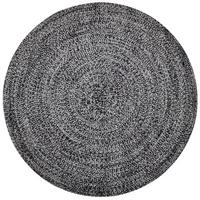 Teppich Nero in Schwarz/Weiß Ø ca. 160cm - Schwarz/Weiß, MODERN, Textil (160cm)