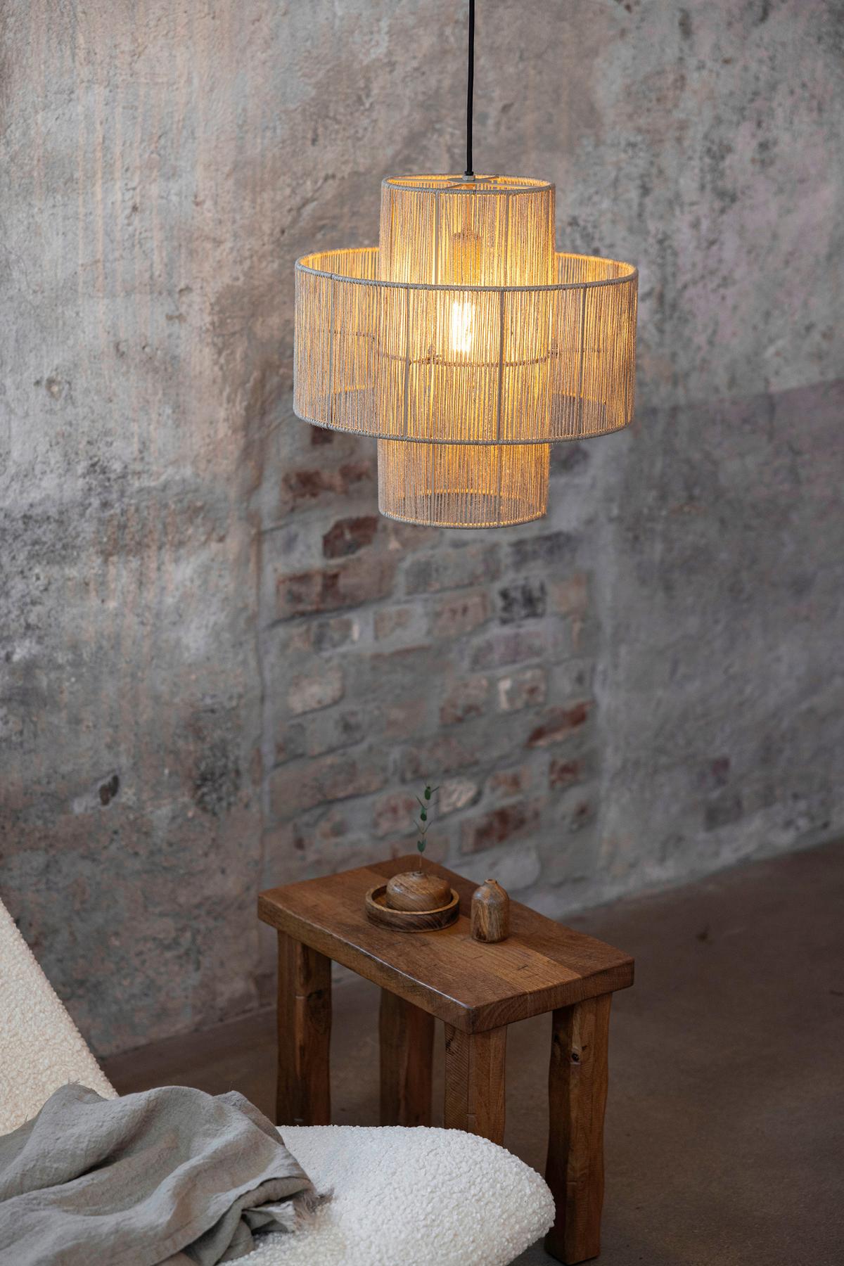 Pendelleuchte Soga max. 40 Watt - Hellbraun/Naturfarben, Basics, Naturmaterialien (40/40/41cm) - Markslöjd