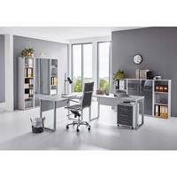 Büro Office Edition Büro Set 5 Grau/Anthrazit Hochglanz - Anthrazit Hochglanz/Grau, MODERN, Holzwerkstoff - MID.YOU