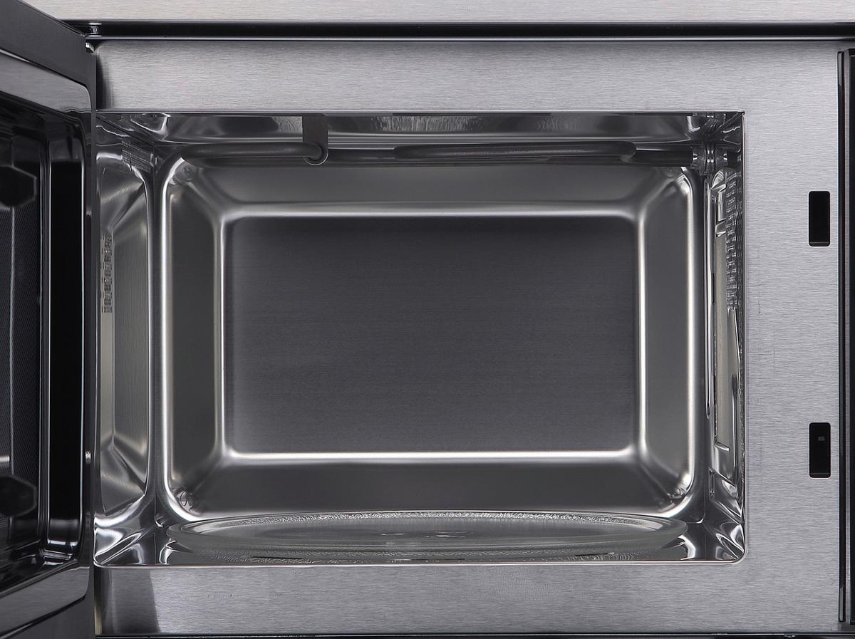 Einbaumikrowelle Nadia ca. 59,5/38.8/34,4 cm Edelstahl - Edelstahlfarben, Trend, Glas/Metall (59,5/38,8/34,4cm) - Respekta
