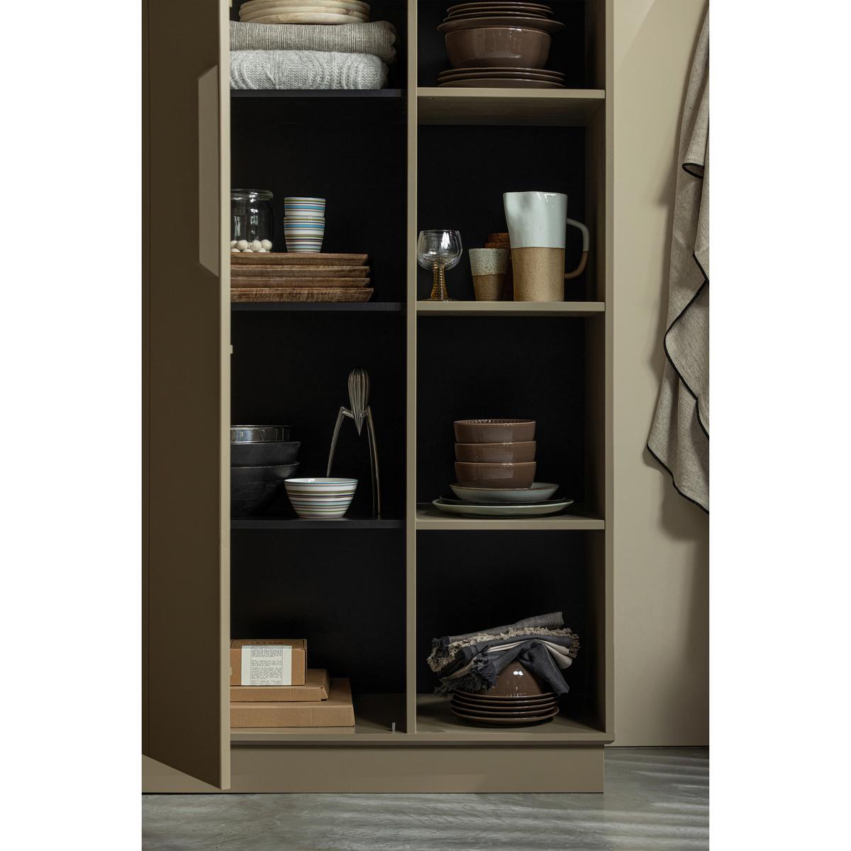 Garderobenschrank Lowen Schlammfarben B: 100 cm - Schlammfarben, Design, Holz/Holzwerkstoff (100/221/44cm) - Livetastic