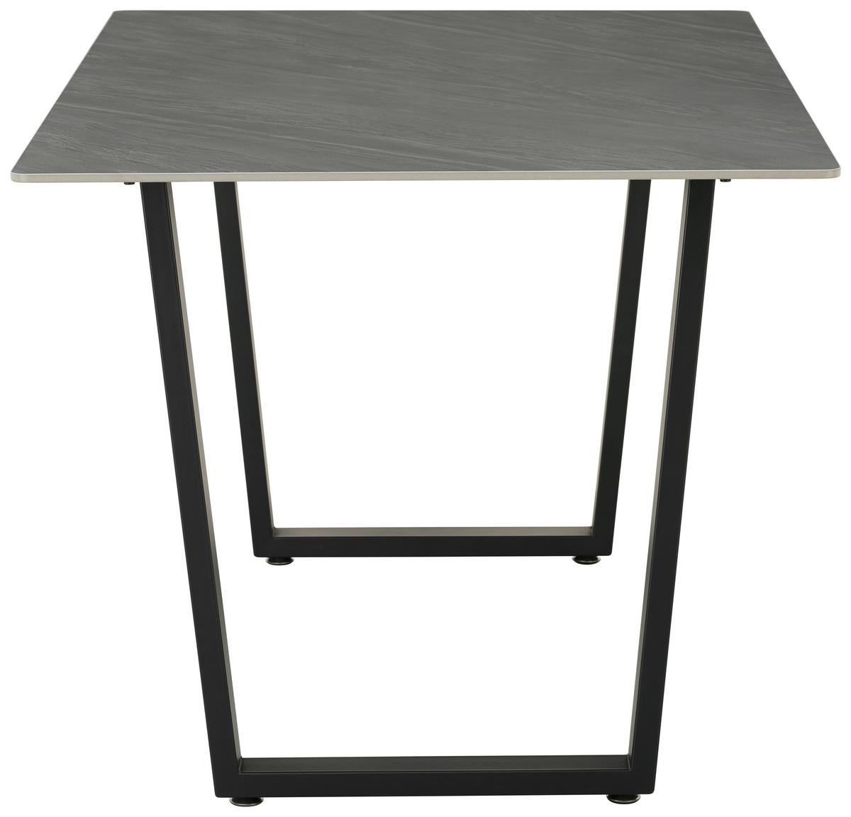 Jedilna Miza Emin, Antracit, 140x90cm - črna/antracit, Konvencionalno, kamen/kovina (140/90/76cm) - MID.YOU