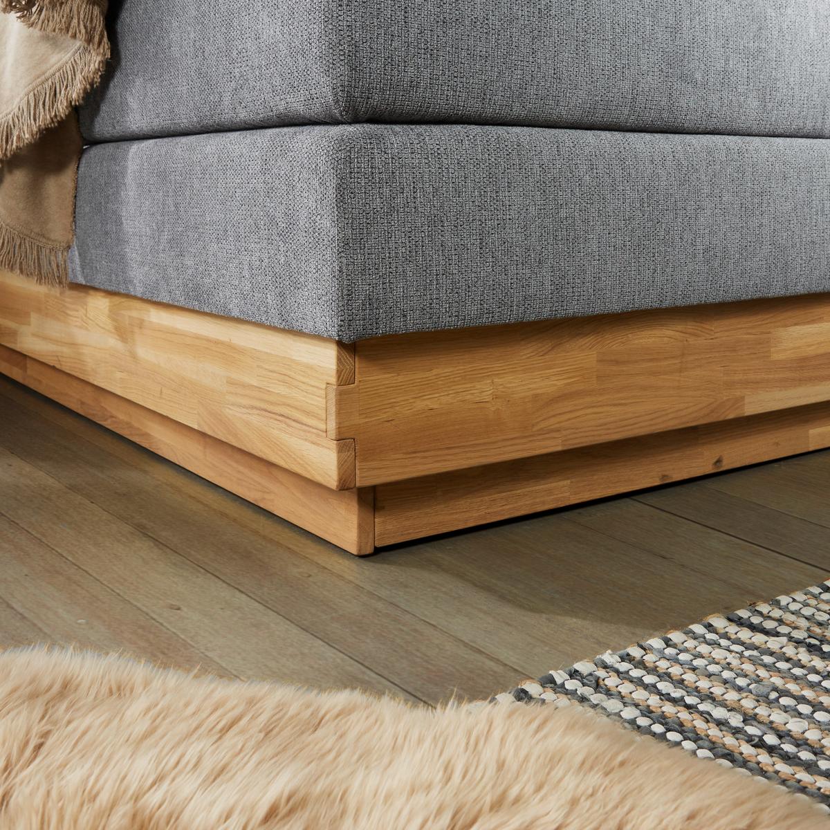 Boxspringbett Marissa in Grau ca. 160x200cm - Grau, KONVENTIONELL, Holz/Kunststoff (160/200cm) - Premium Living