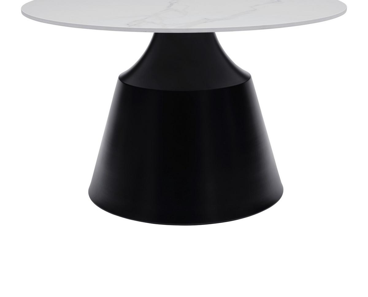 Couchtisch Noah Schwarz/Weiß, 2er Set - Schwarz/Weiß, MODERN, Keramik/Metall (70/50/43/48/70/50cm) - Mömax