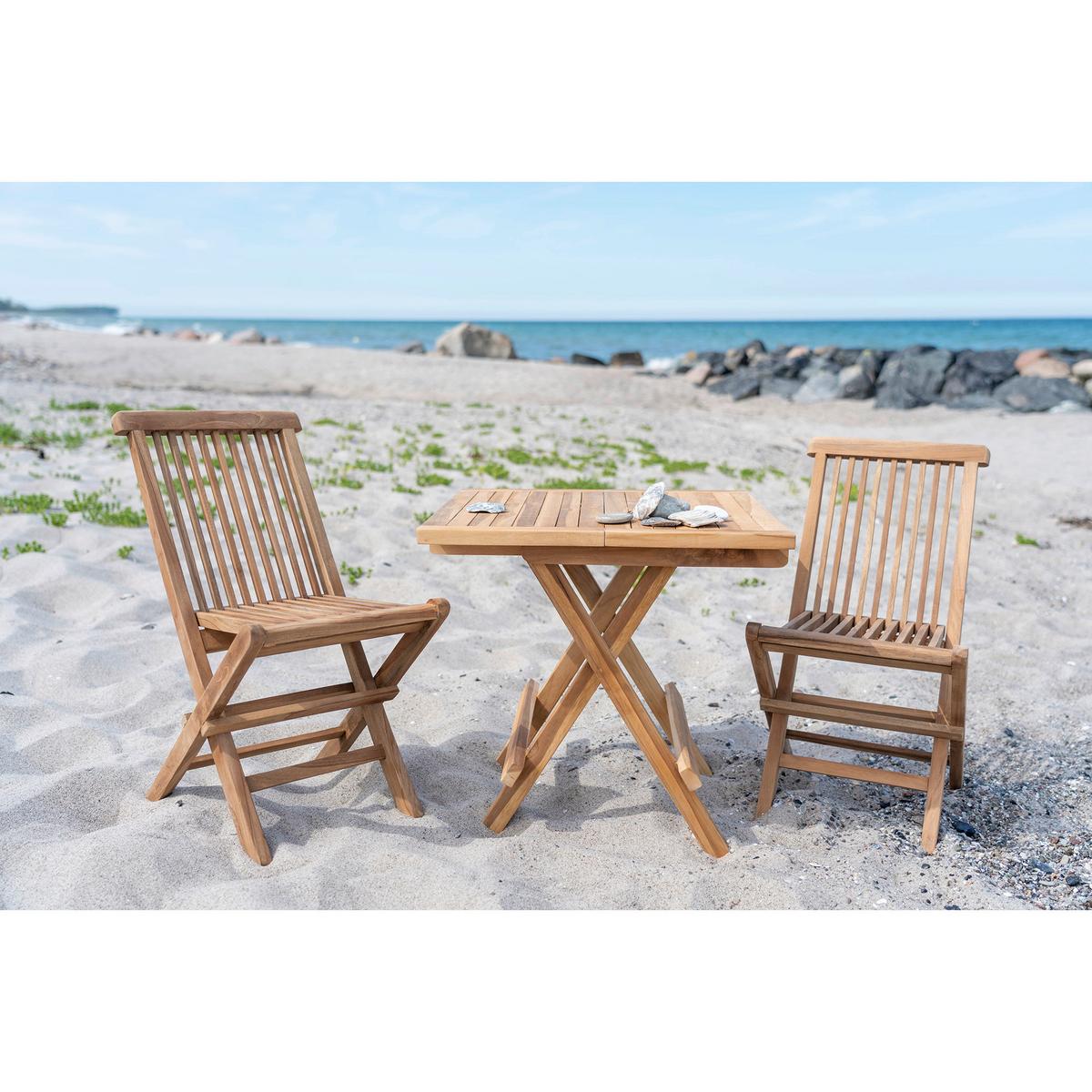 Kinderklappstuhl-Set Toledo Teak 2er-Set - Teakfarben, MODERN, Holz (31/58/42cm) - Gardenson