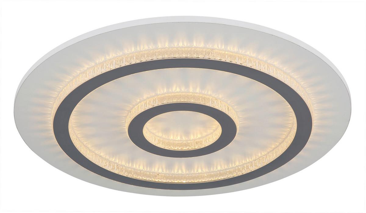 LED-DECKENLEUCHTE 48042-40W  JAYDEN - Klar/Weiss, Design, Kunststoff/Metall (45/5,5cm) - Globo