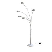 Svetilka V Obliki Loka Five - barve kroma/bela, Design, kamen/kovina (150/205/38cm) - P & B