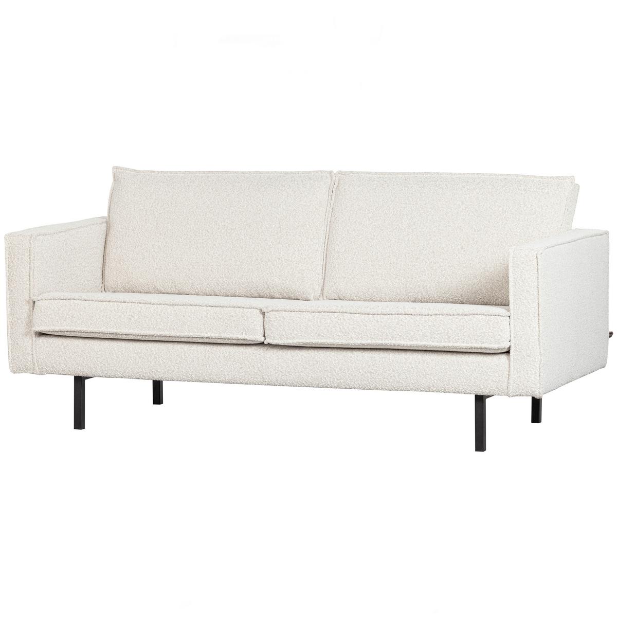 2,5- Sitzer Sofa Rodeo Naturfarben B: 190cm - Schwarz/Naturfarben, Design, Textil/Metall (190/85/86cm) - Livetastic